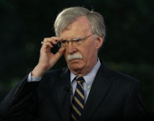 John Bolton speaks at the White House.